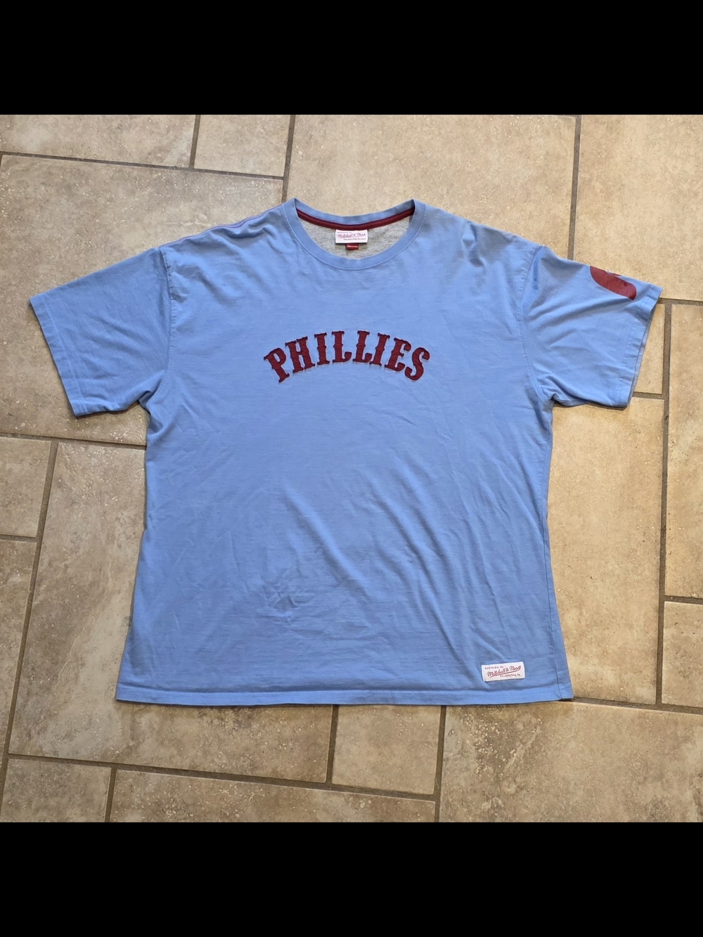 Mitchell & Ness Light Blue Phillies Short Sleeve Tee